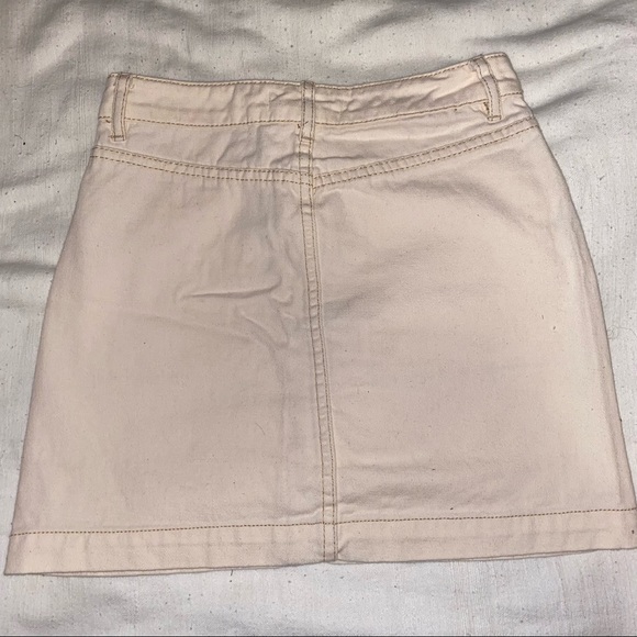 Cream Coloured Denim Skirt - Picture 2 of 3